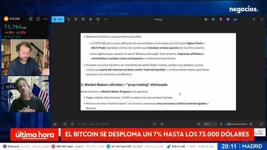 Gráfico de fluctuación de precio de criptomonedas junto a fichas de casino